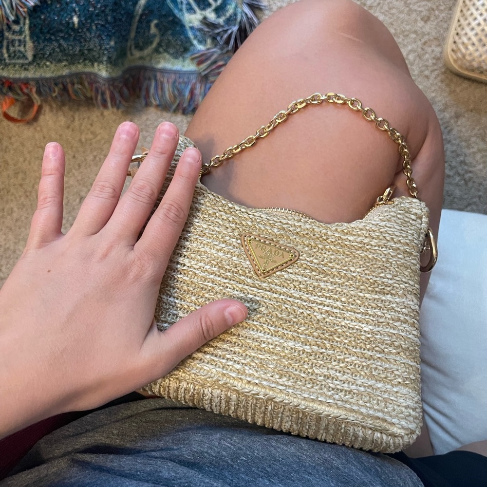 Prada re edition raffia bag ( small )